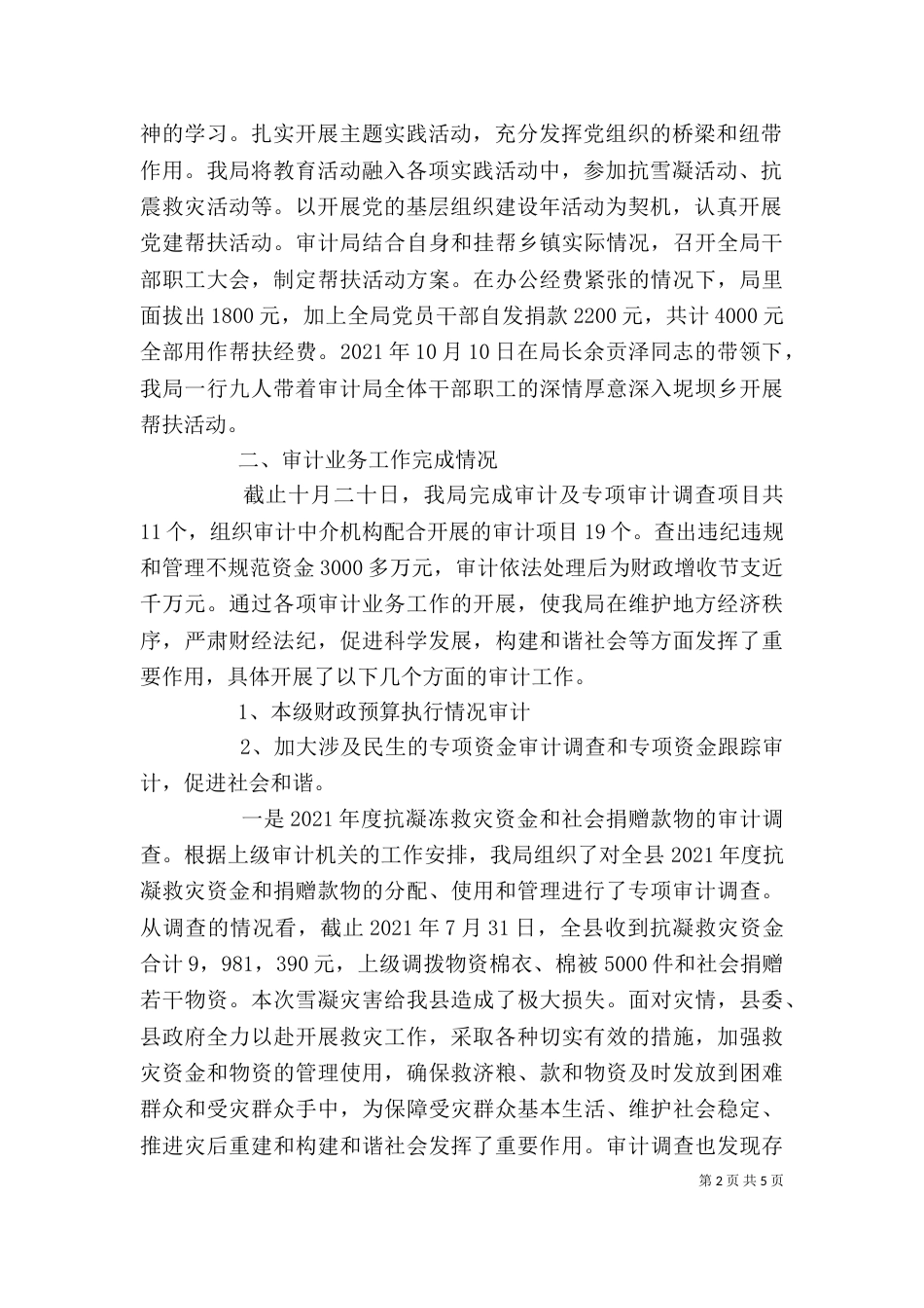 审计个人工作总结及工作计划_第2页