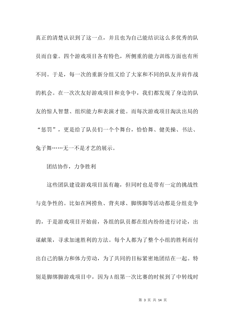 （精选）团队建设活动的总结_第3页