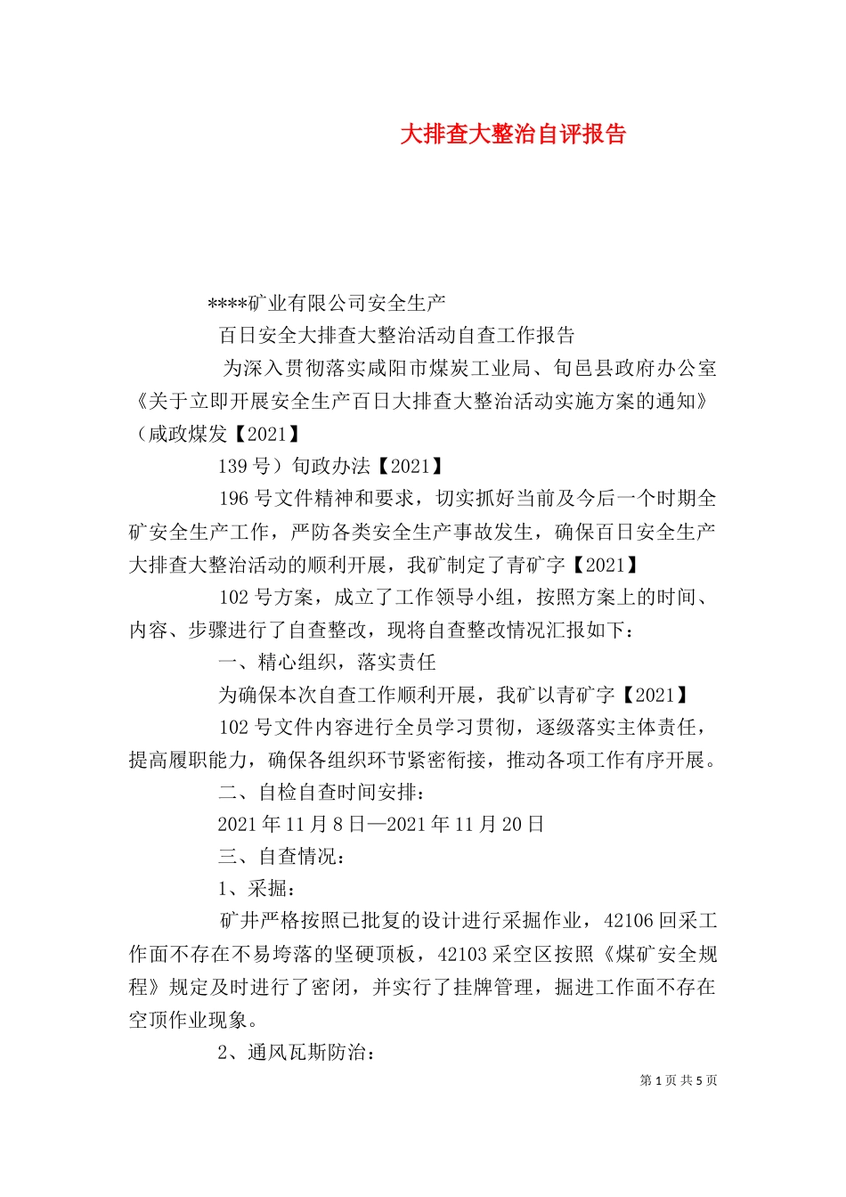 大排查大整治自评报告_第1页