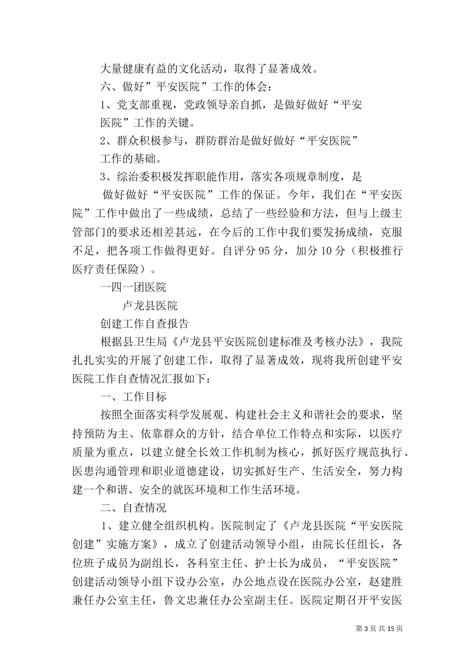 平安医院自查报告（一）_第3页
