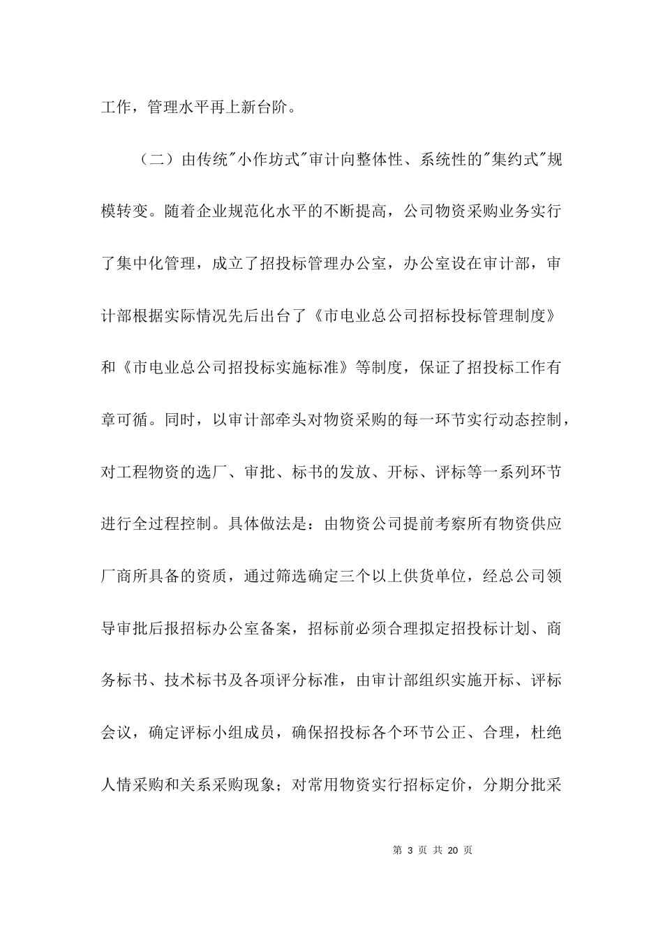 电业总公司审计转型经验交流3篇_第3页