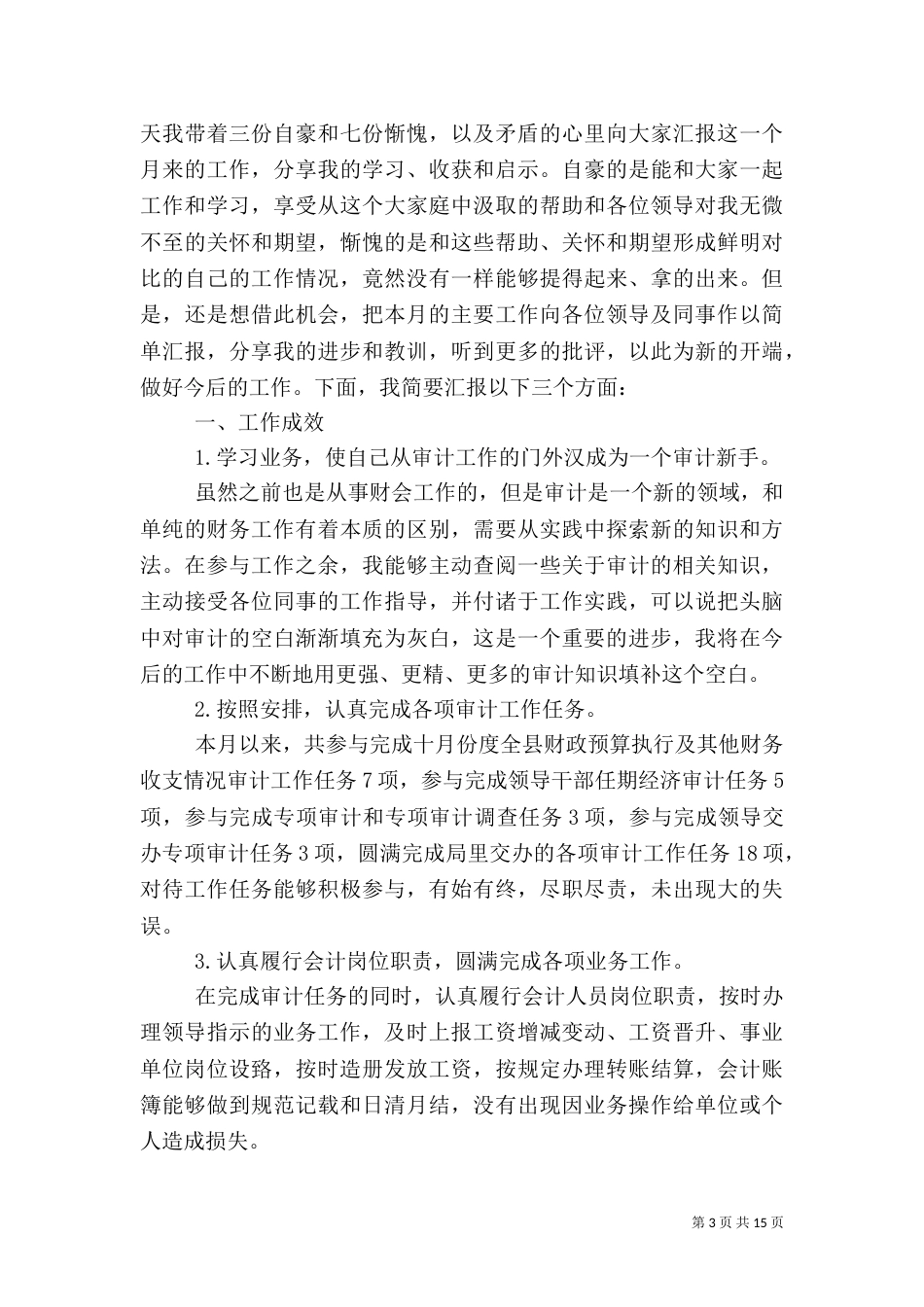 十月份审计工作总结_第3页