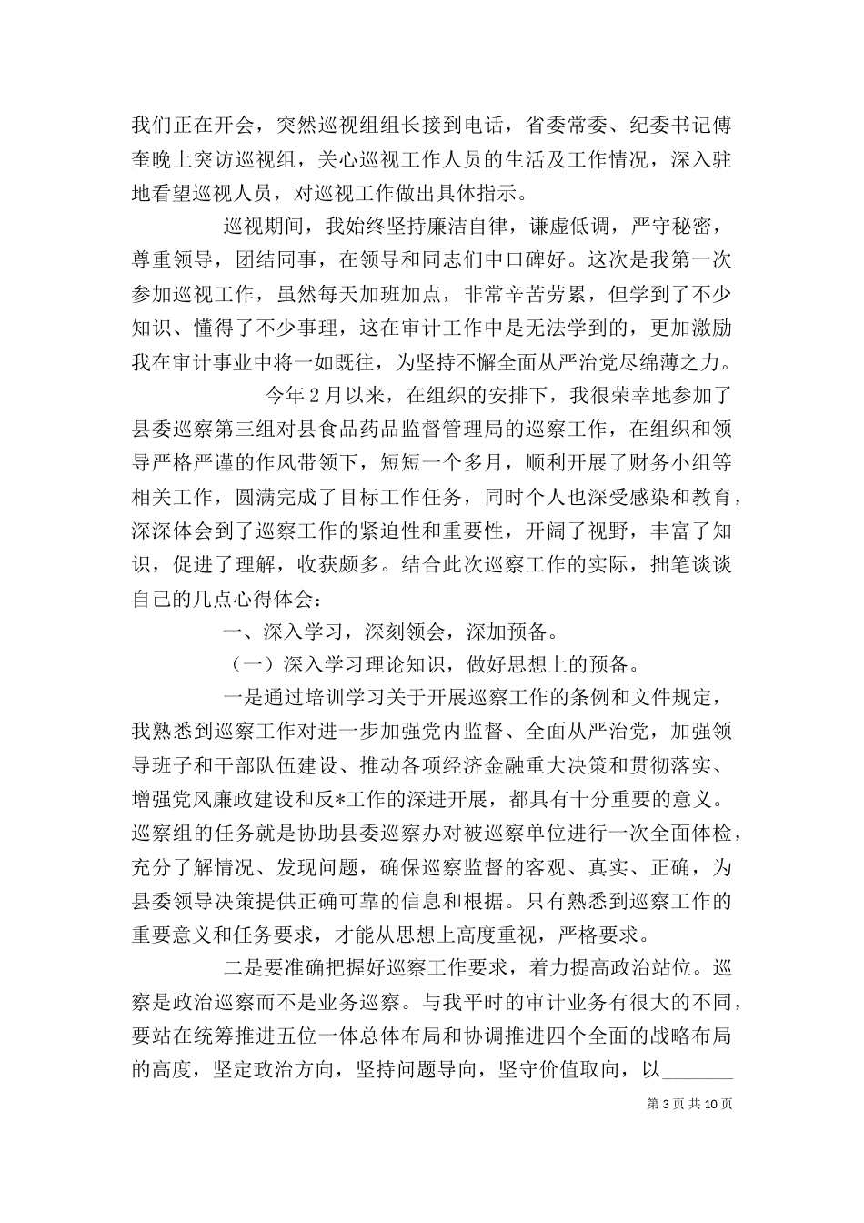 巡视工作个人总结_第3页