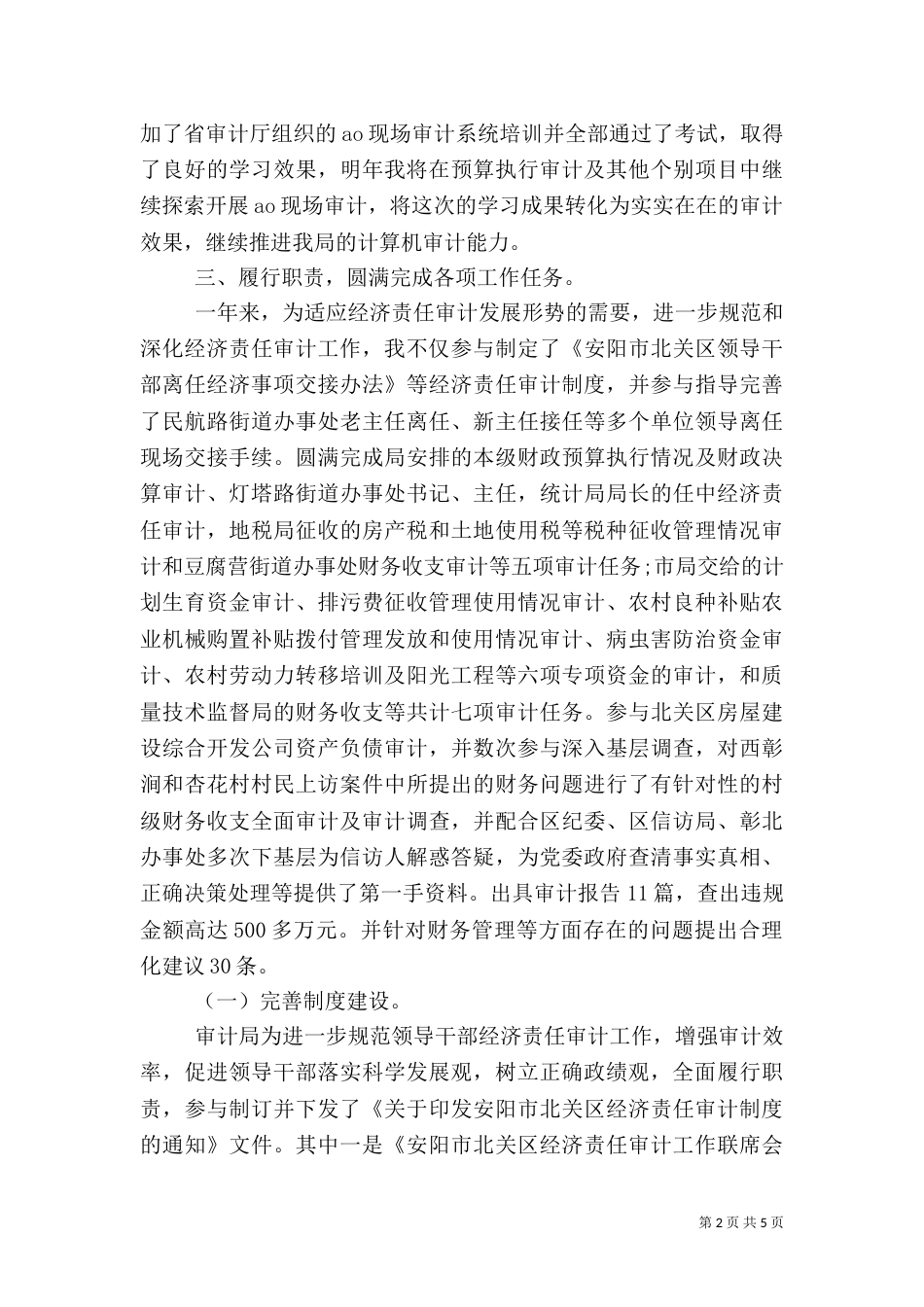 审计员工作总结范文_第2页