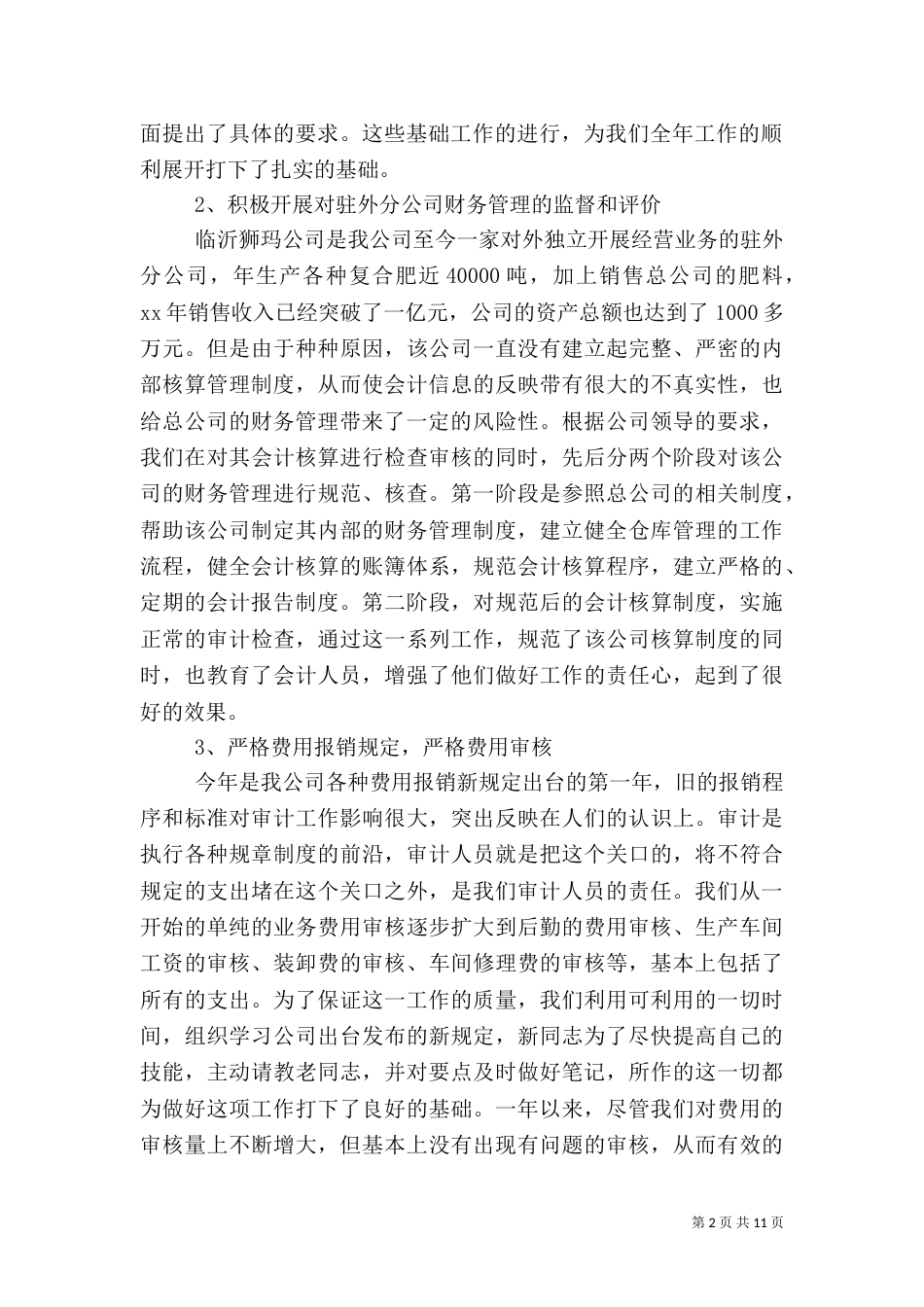 审计部门工作总结_第2页