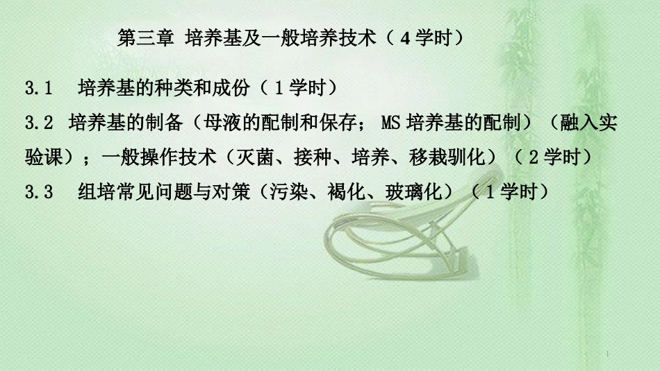 植物组织培养培养基及操作技术[共154页]_第1页