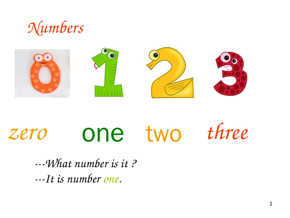 小学英语数字教学PPT[共23页]_第1页