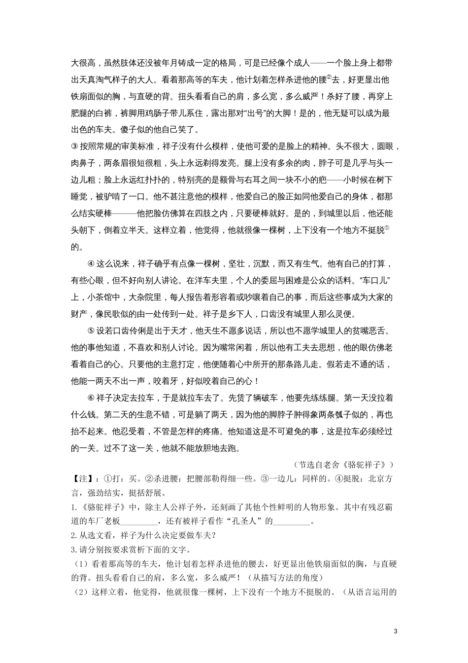 06 名著阅读专题（知识点思维导图+习题训练）-备战2023年中考语文冲刺专题系列01（原卷版）_第3页