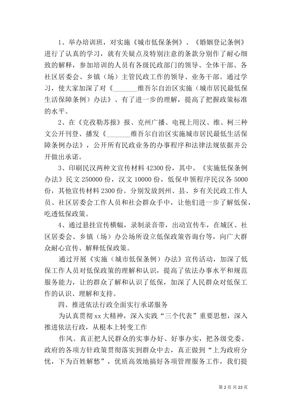 民政局工作总结模板4篇_第2页