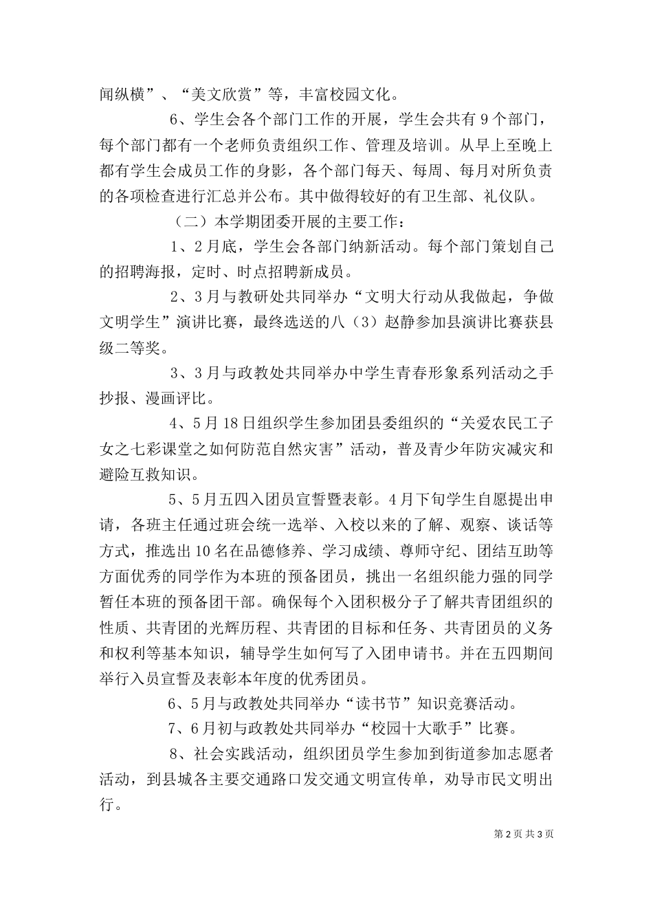 学校共青团个人工作总结_第2页