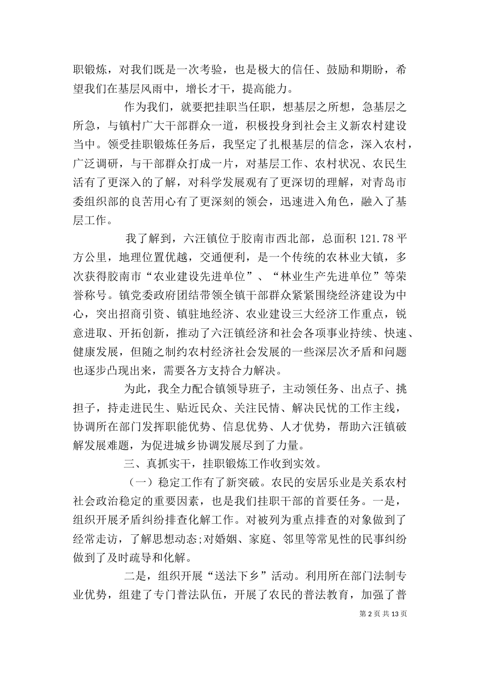 挂职干部个人工作总结范文【三篇】_第2页
