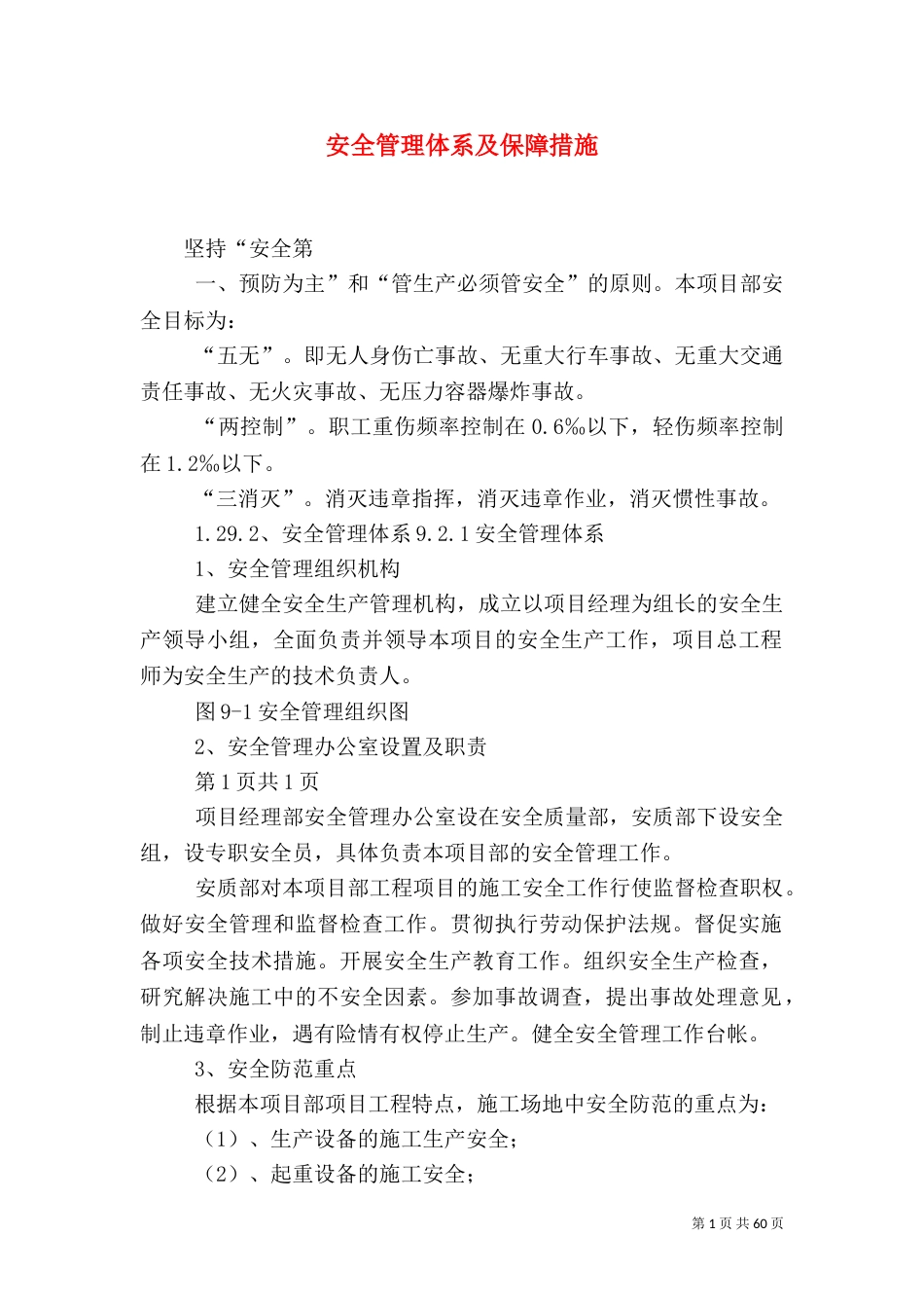 安全管理体系及保障措施_第1页