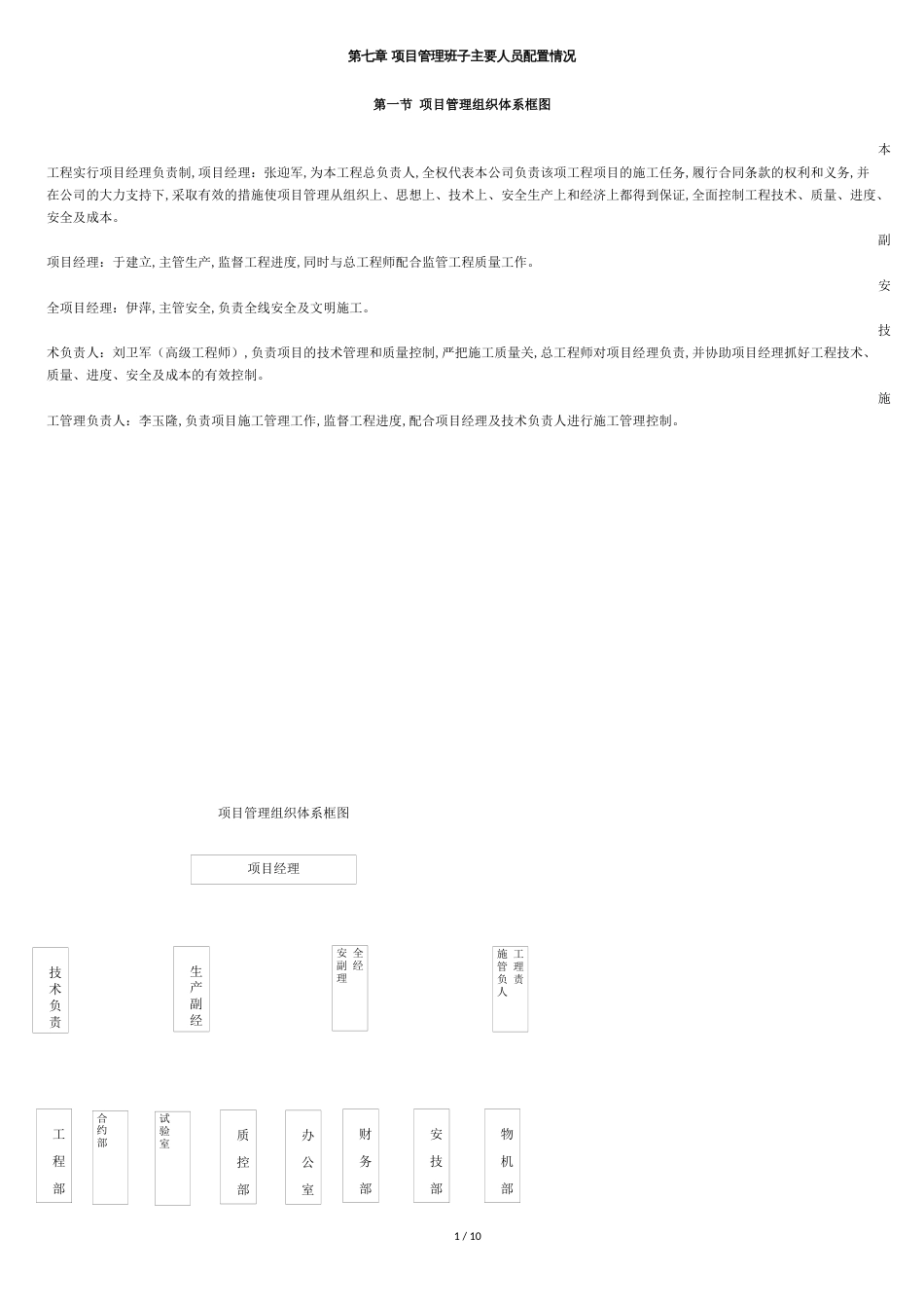 项目管理班子主要人员配置情况[共7页]_第1页