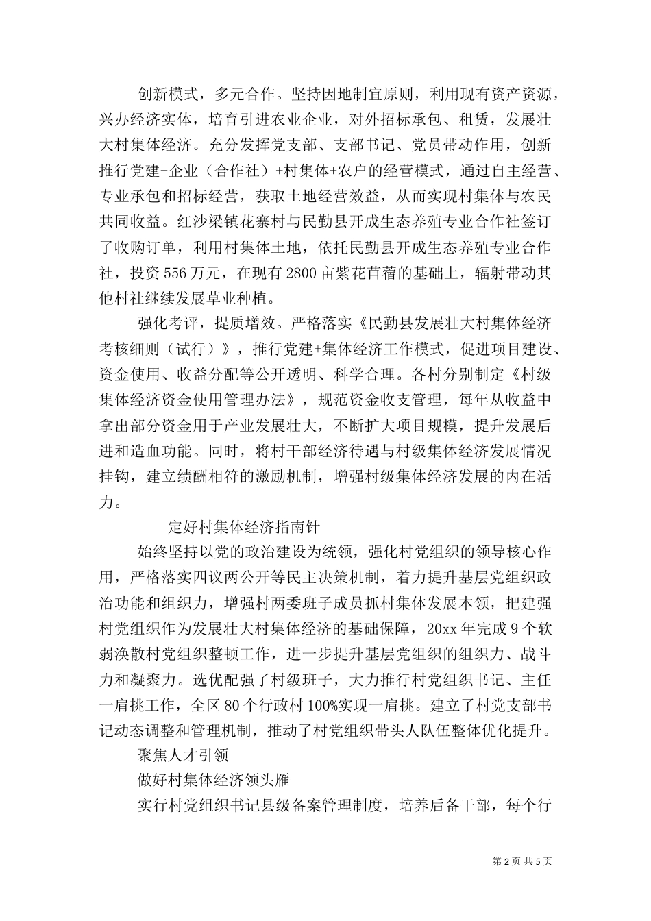 农村经济发展措施报告_第2页