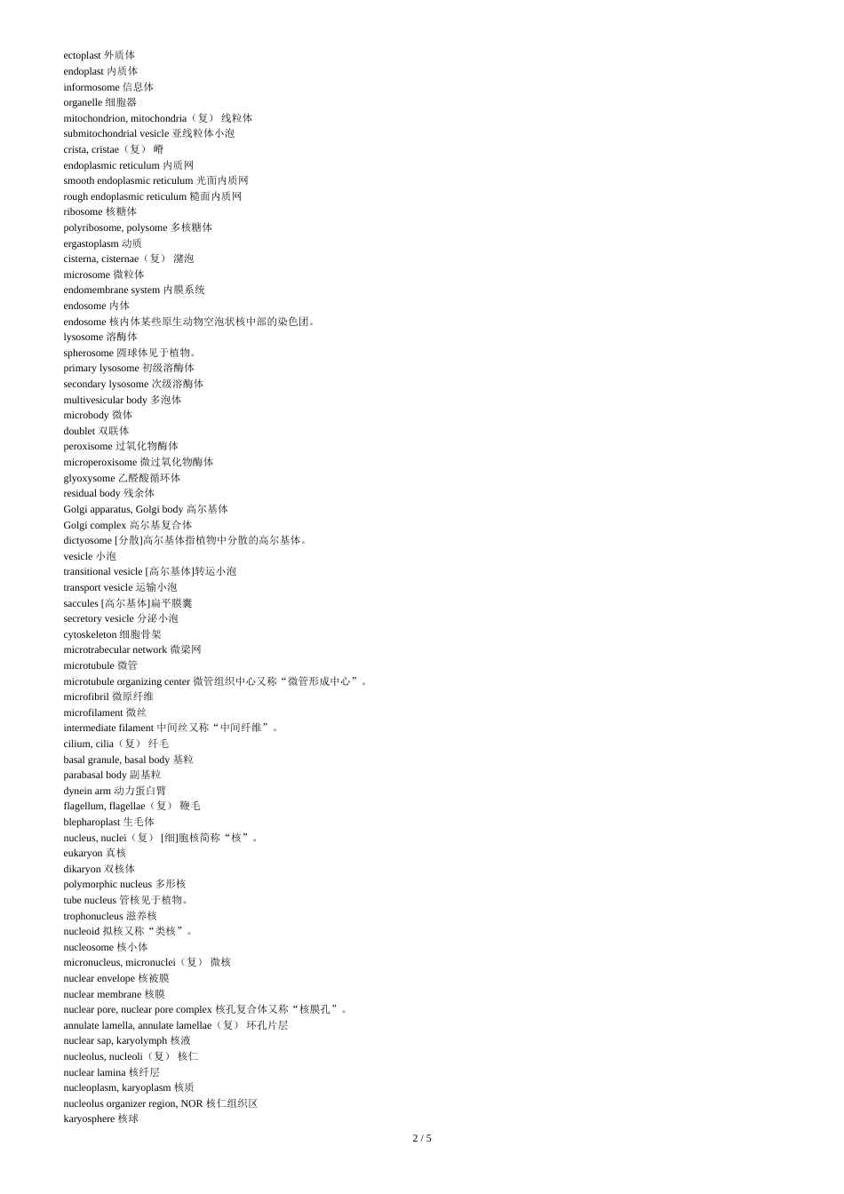 细胞生物学基础词汇必背_第2页