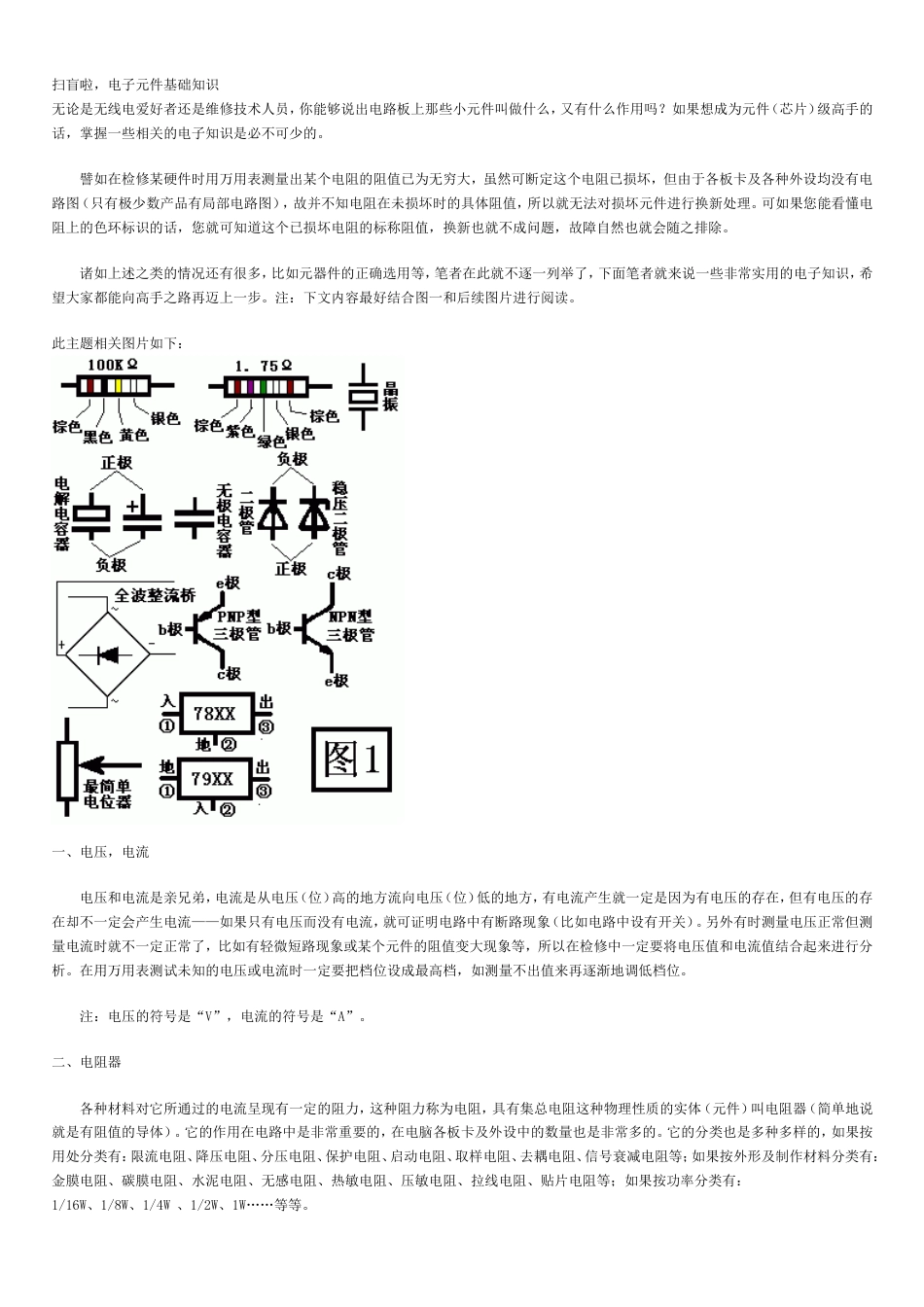 电子元件基础知识_第1页