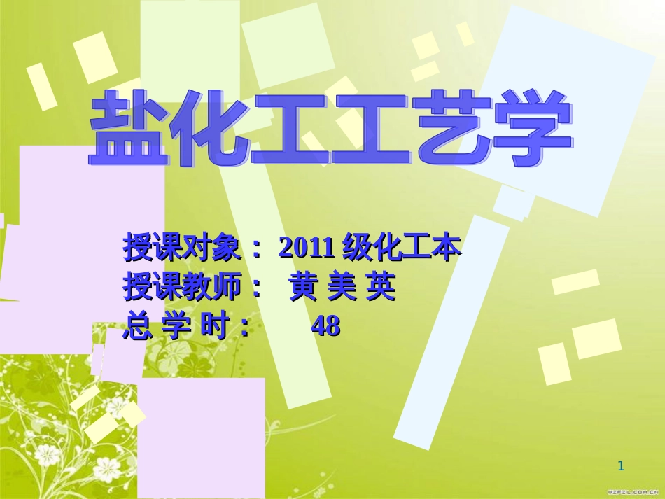 盐化工工艺学-第二章_第1页