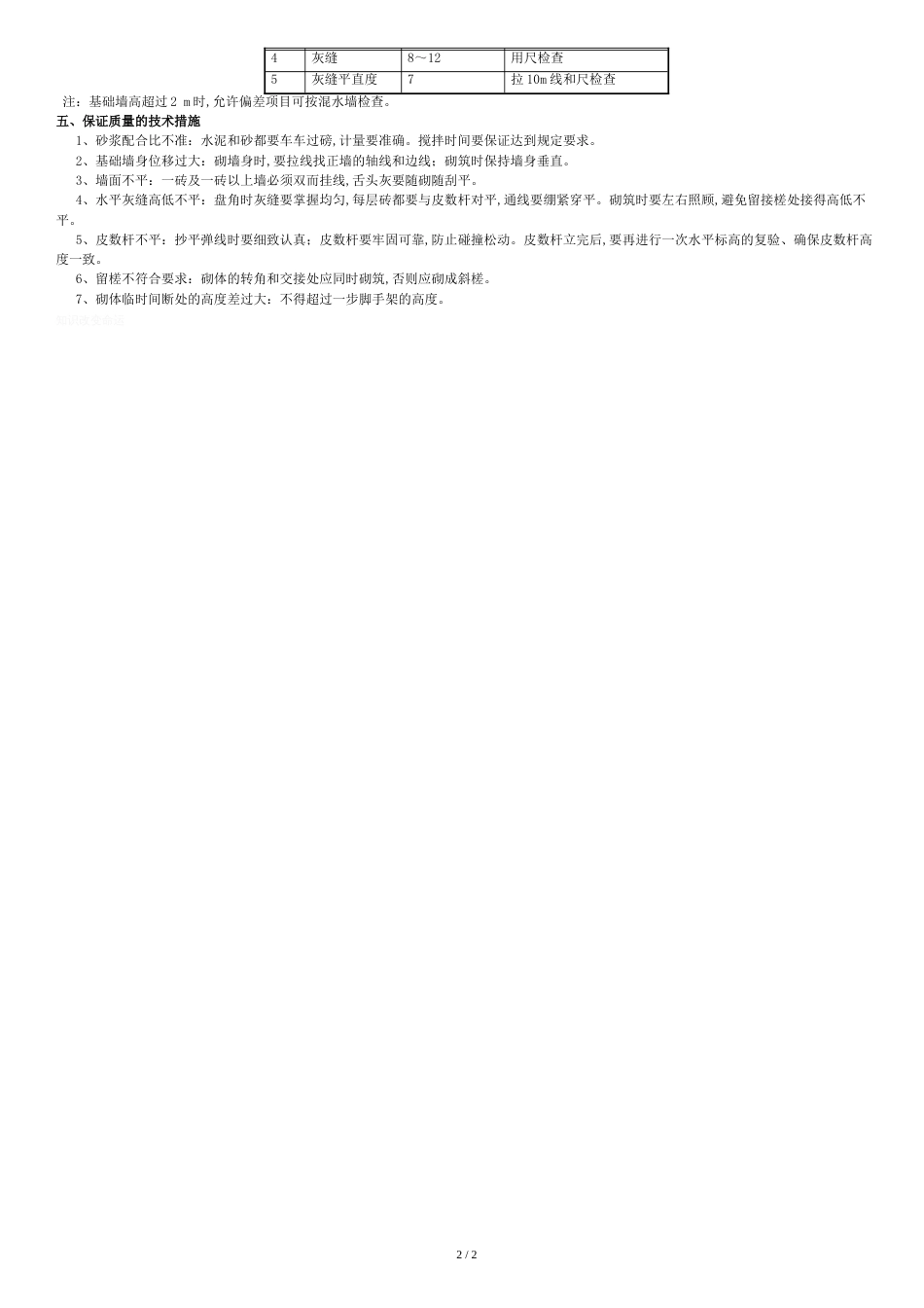 砖基础施工方案[共2页]_第2页