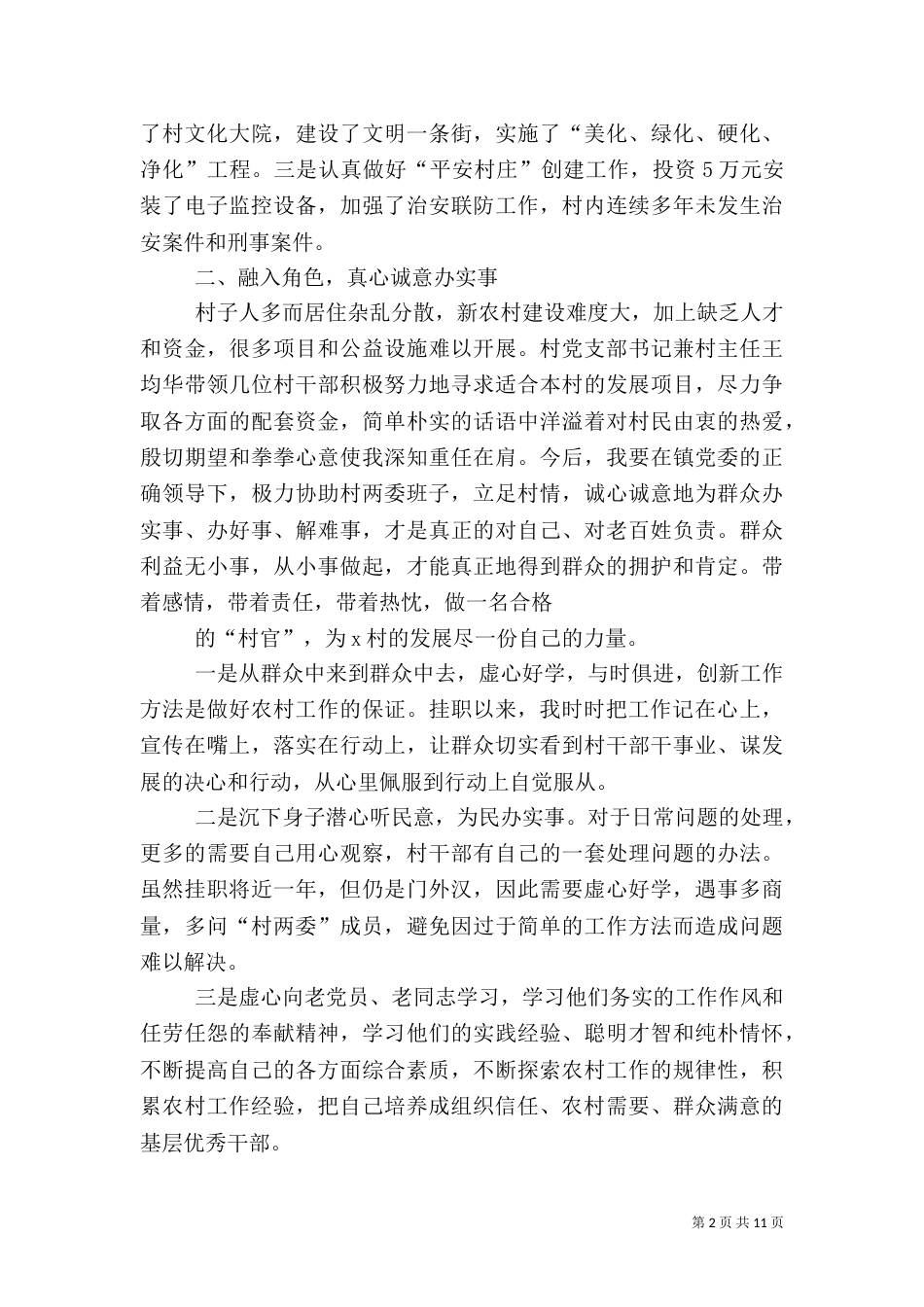 农村挂职工作总结（七）_第2页