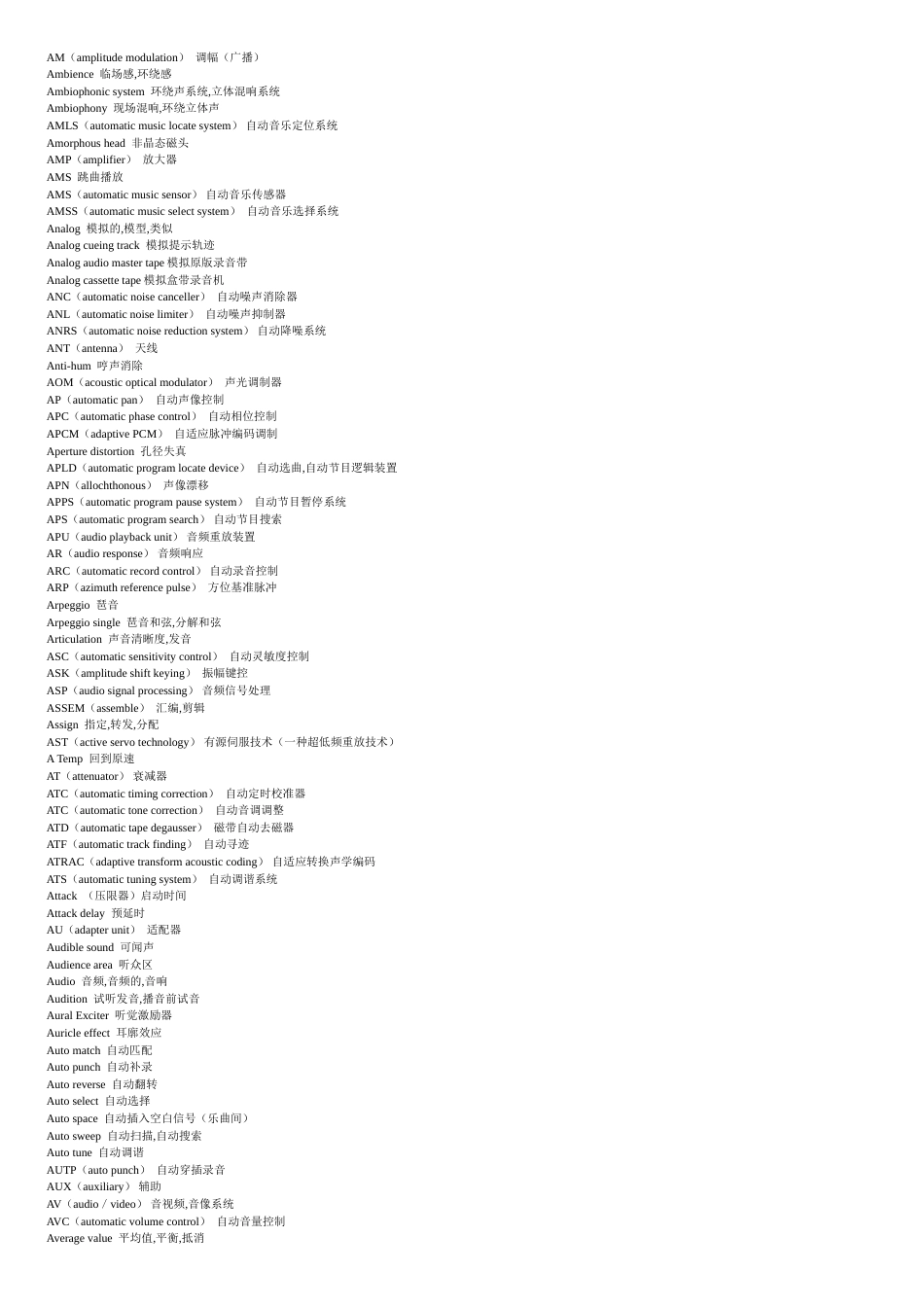 音响技术常用英文及缩写[共8页]_第2页