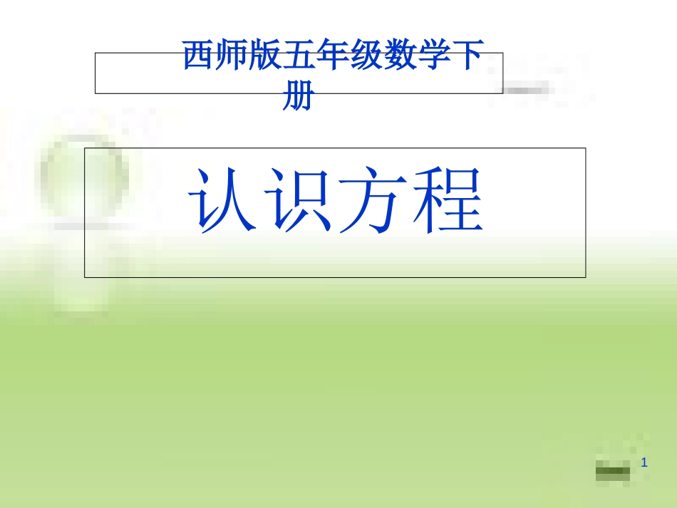 西师版五年级下认识方程课件[共19页]_第1页