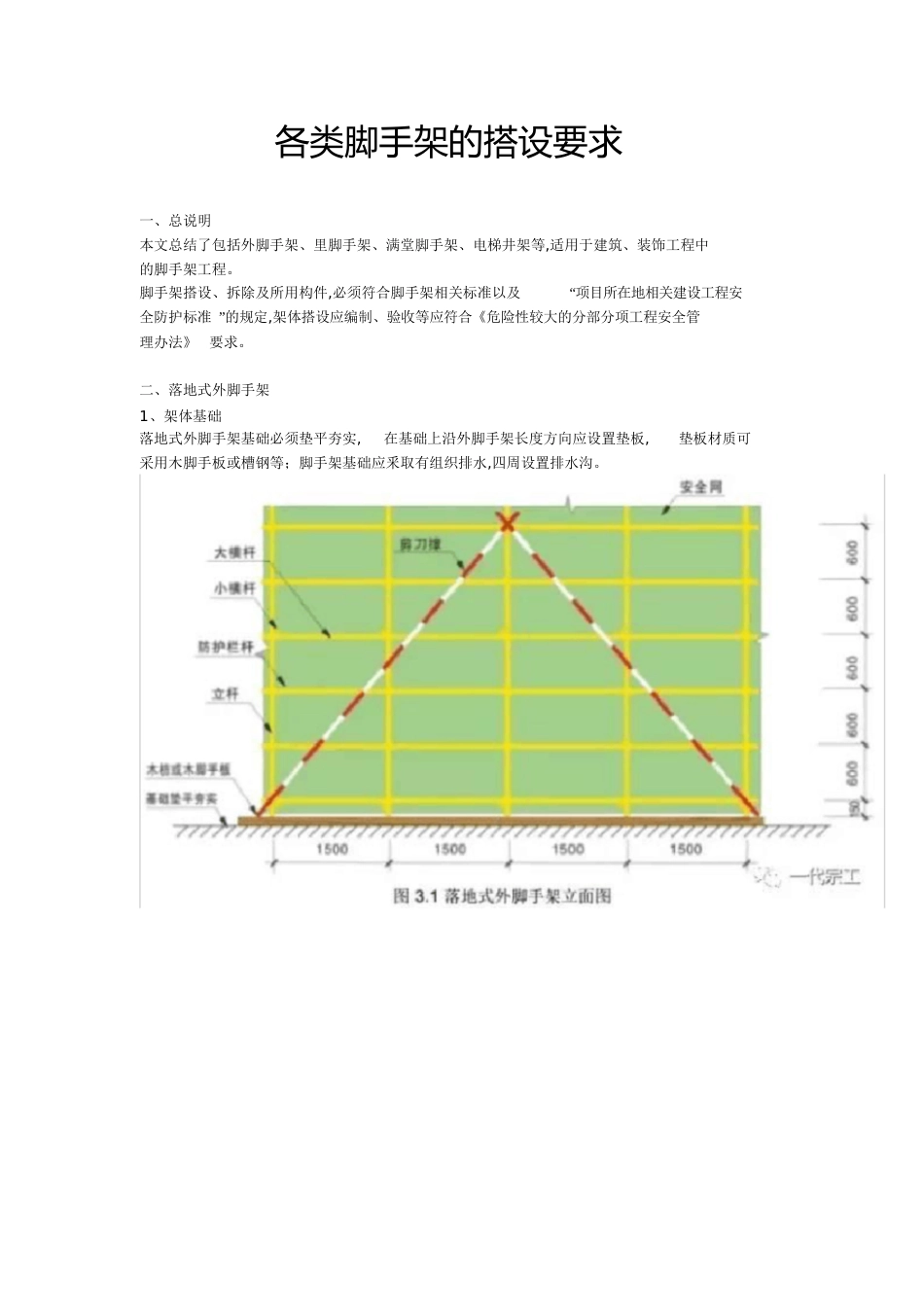 各类脚手架的搭设要求[共22页][共22页]_第1页