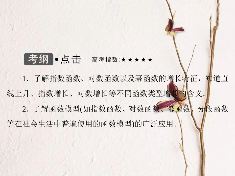高考数学大一轮复习 第二章 基本初等函数、导数及其应用 第10课时 函数模型及其应用课件 理 北师大版_第3页