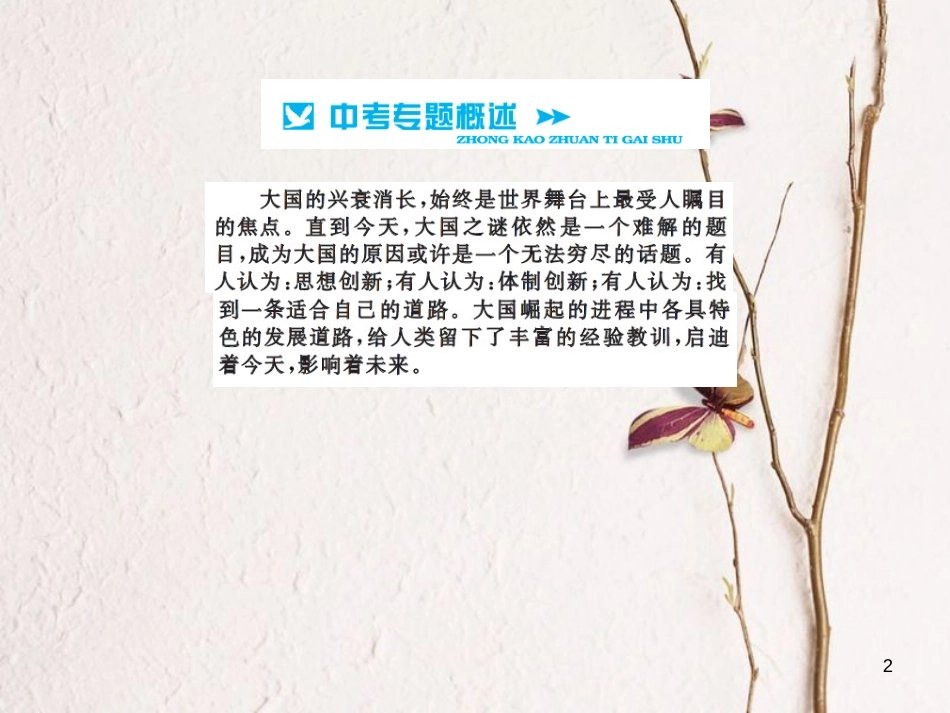 中考历史总复习 第二篇 专题突破九 大国崛起课件[共11页]_第2页