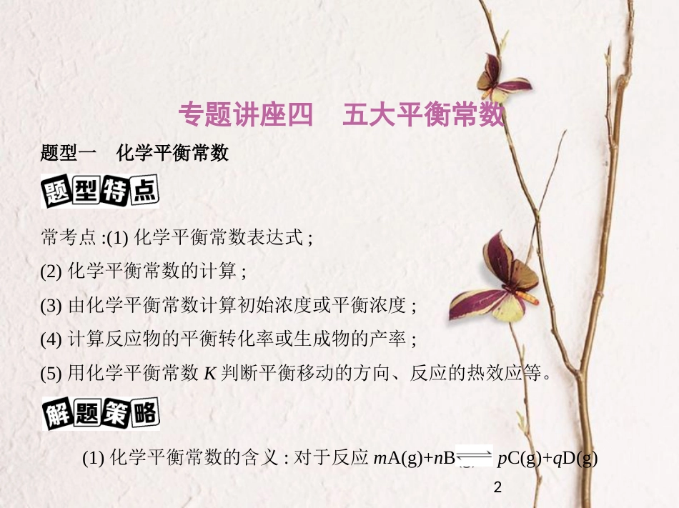 （新课标）高考化学大一轮复习 专题讲座四 五大平衡常数课件[共35页]_第2页