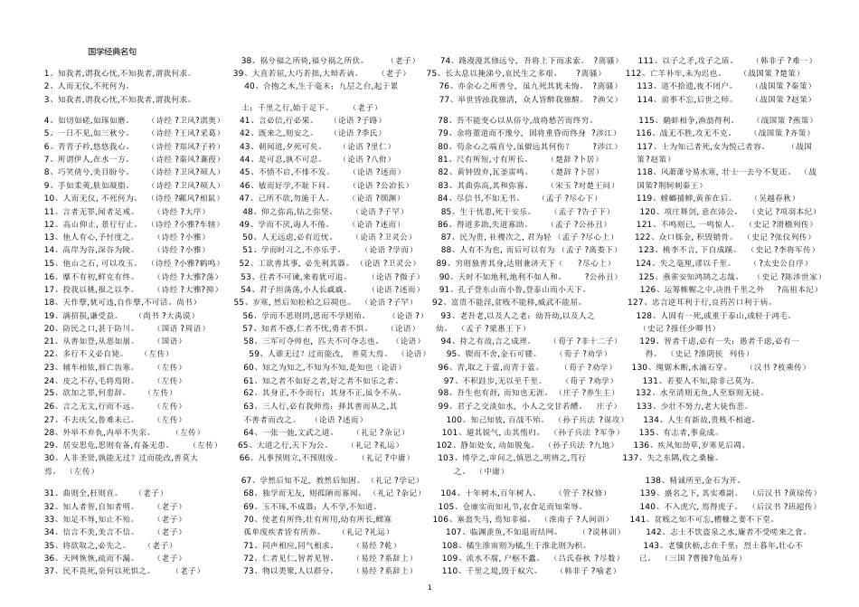 国学经典名句500句[共12页]_第1页