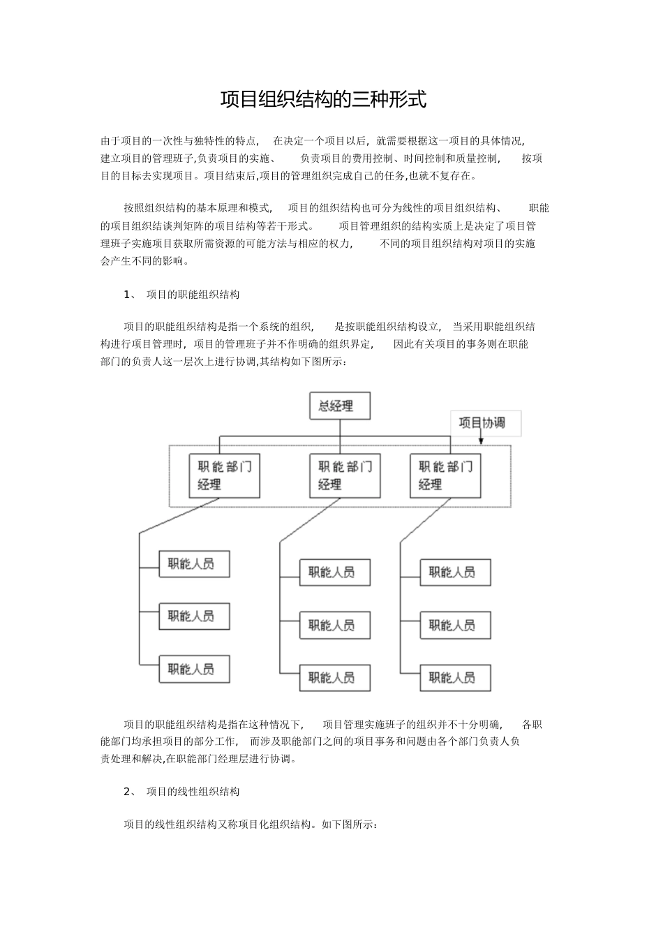 项目组织结构的三种形式[共4页]_第1页