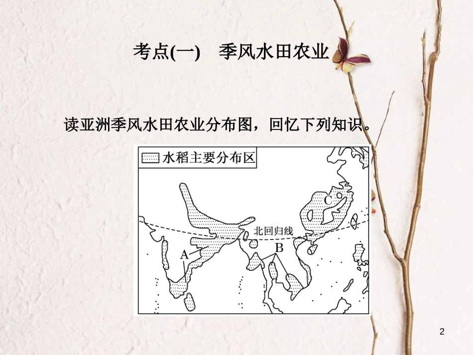 高三地理复习 第二部分 第三章 农业与地理环境 第二讲 世界主要农业地域类型课件[共42页]_第2页