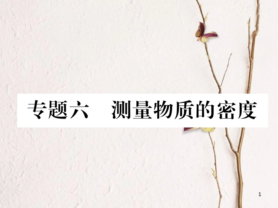 （云南专版）八年级物理全册 专题六 测量物质的密度作业课件 （新版）沪科版_第1页