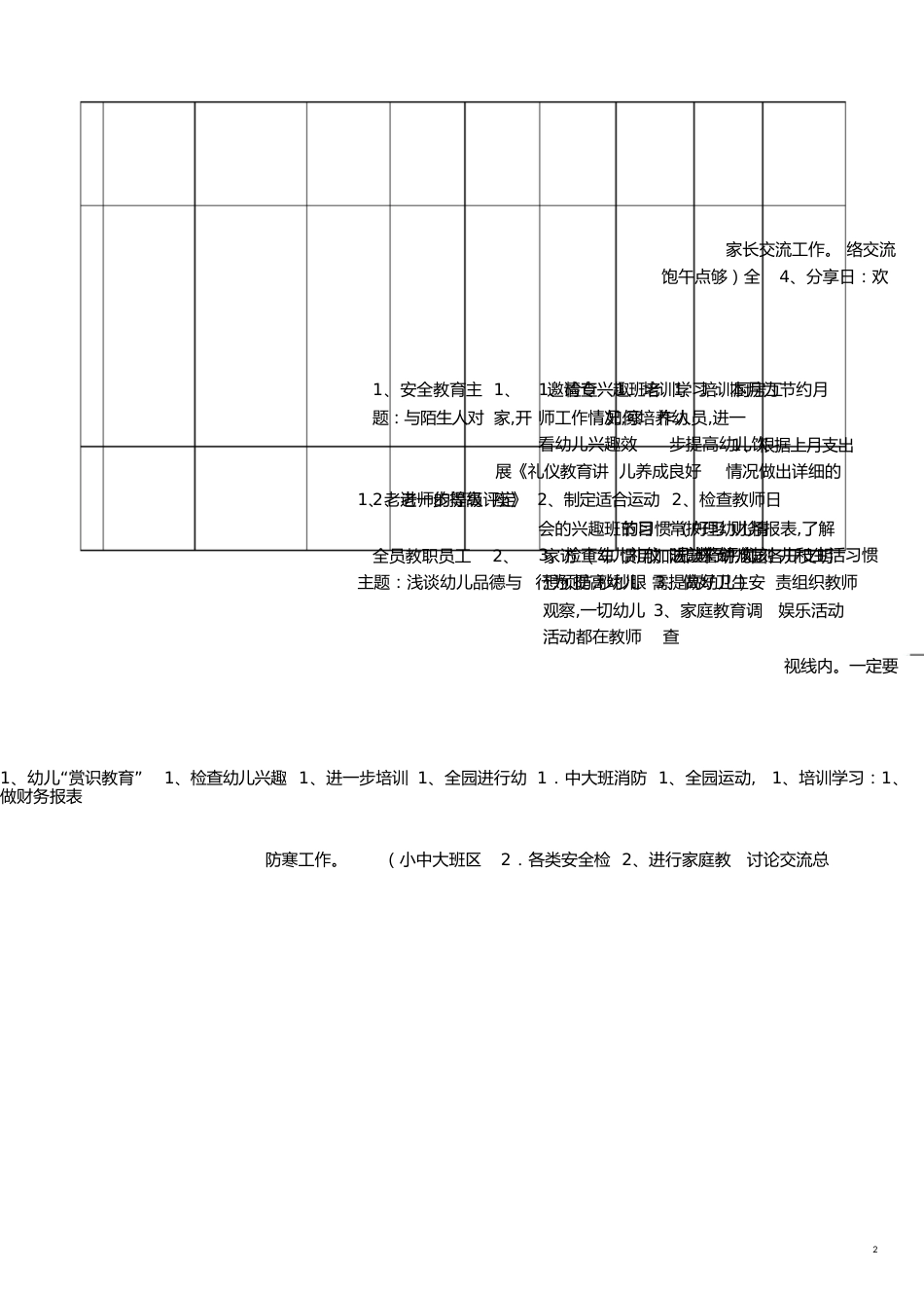 幼儿园学期计划样表[共3页]_第2页