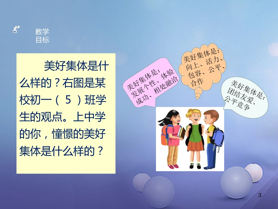 七年级道德与法治下册 第三单元 在集体中成长 第八课 美好集体有我在 第1框 憧憬美好集体课件 新人教版[共25页]_第3页