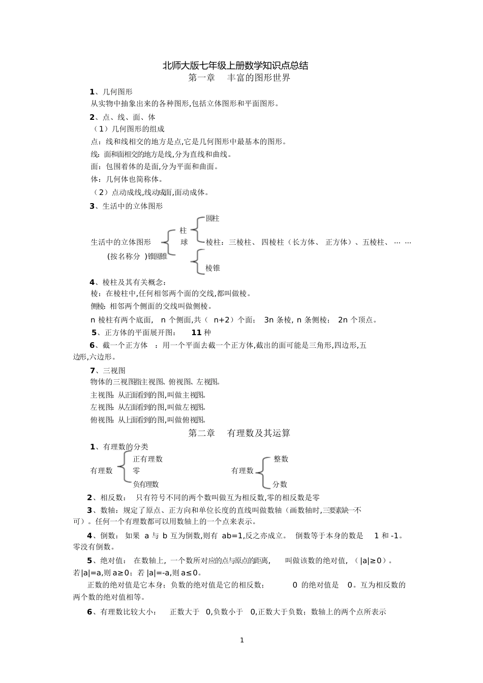 初一初二数学知识点总结[共29页]_第1页