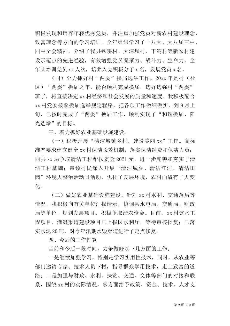 美丽乡村的工作队员年度工作总结_第2页
