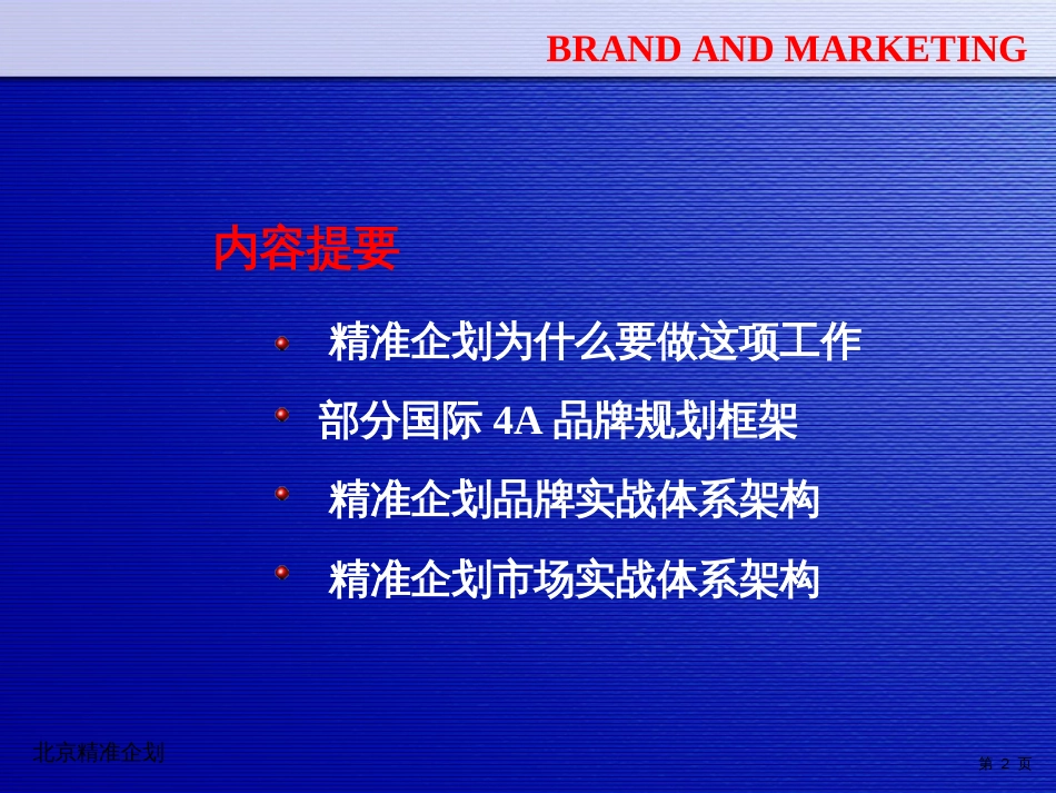 精准企划营销实战理论体系中国食品行业整合营销策划领导品牌_第2页