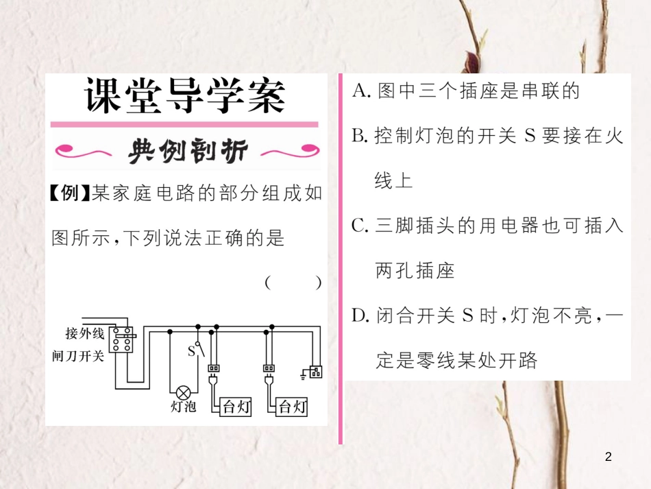 （云南专用）九年级物理全册 15.5 家庭用电作业课件 （新版）沪科版[共18页]_第2页