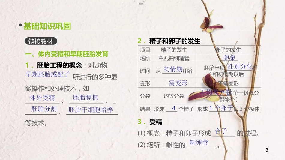 (全国)高考生物一轮复习(基础知识巩固+考点互动探究+考例考法直击+教师备用习题)第12单元 现代生物科技专题 第38讲 胚胎工程及生物技术的安全性和伦理问题课件_第3页