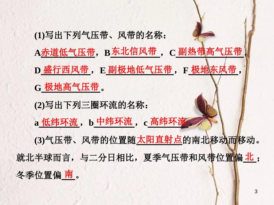 高三地理复习 第一部分 第二章 地球上的大气 第二讲 气压带和风带课件[共78页]_第3页