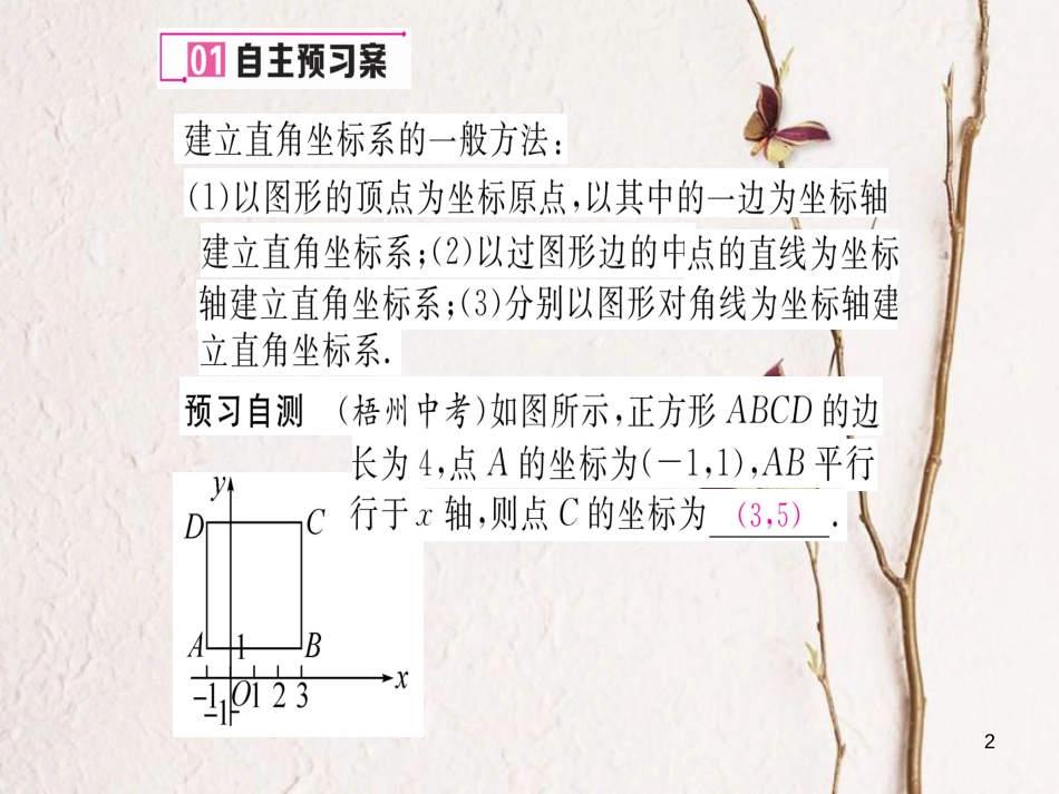 八年级数学上册 3.2 建立平面直角坐标系确定点的坐标（第2课时）课件 （新版）北师大版[共18页]_第2页