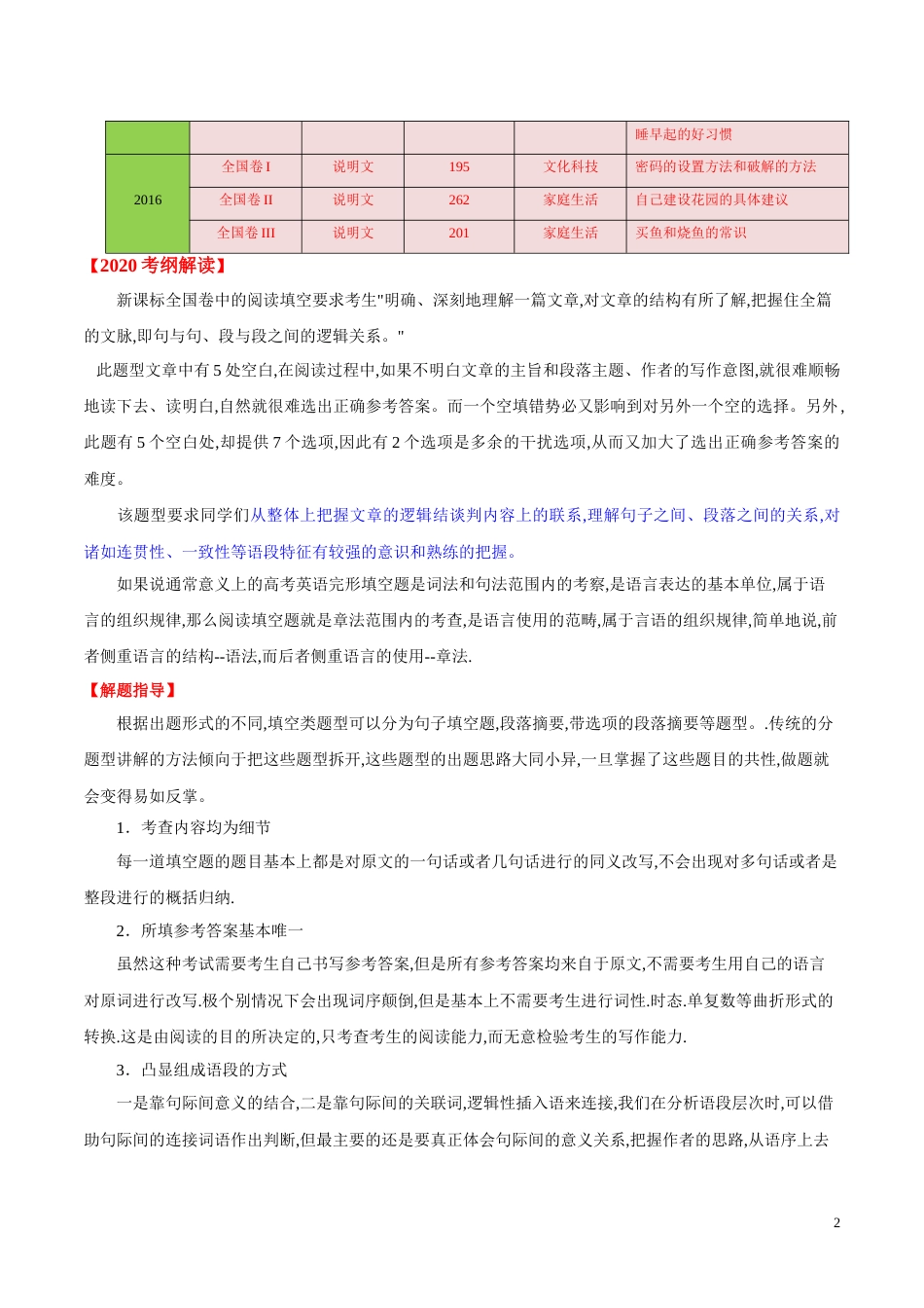 专题17 七选五阅读填空（原卷版）_第2页