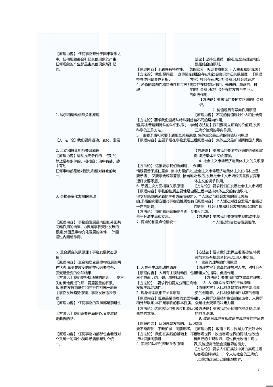 高中会考政治大题重点[共9页]_第3页