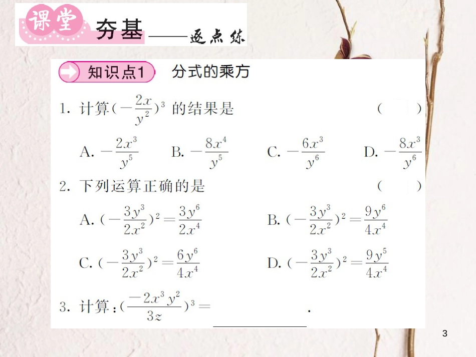 八年级数学上册 1.2 分式的乘方（第2课时）课件 （新版）湘教版[共12页]_第3页