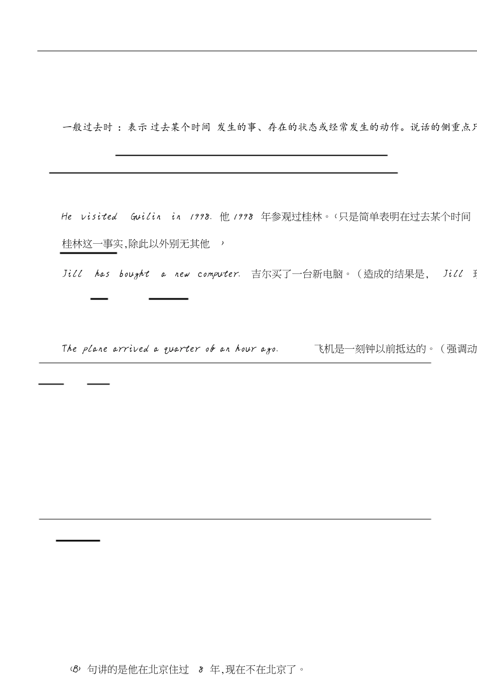 现在完成时的用法和过去式[共5页]_第1页