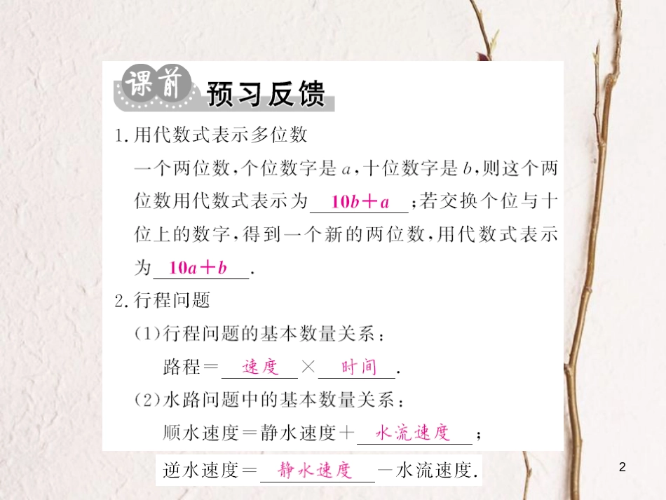 八年级数学上册 5.5 应用二元一次方程组 里程碑上的数课件 （新版）北师大版[共13页]_第2页