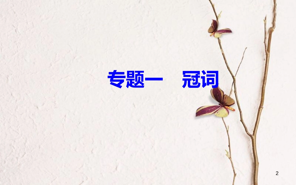 高考英语一轮复习 第二部分 基础语法突破 专题一冠词学业水平测试课件[共40页]_第2页