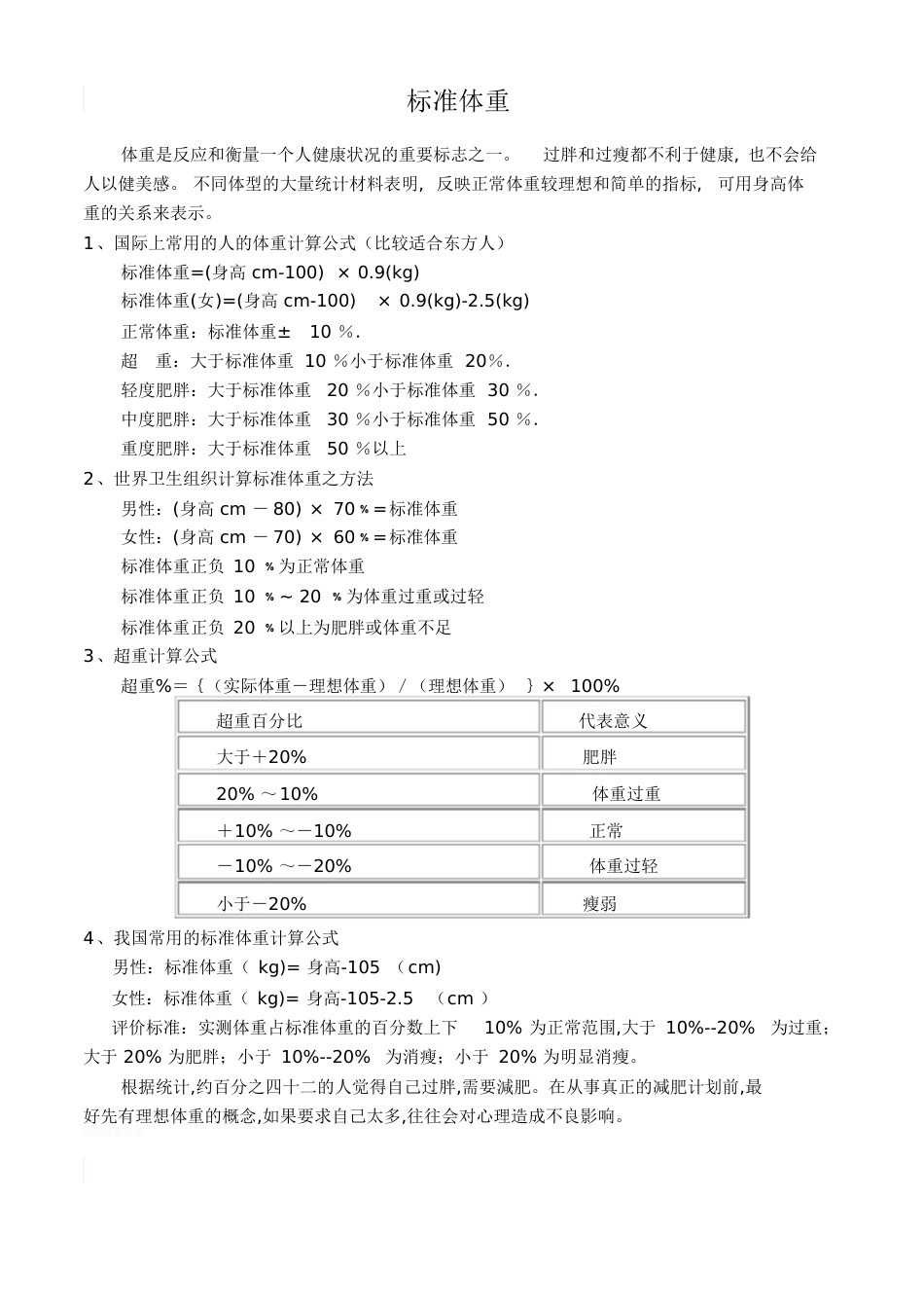 体重指数与标准体重[共4页]_第2页