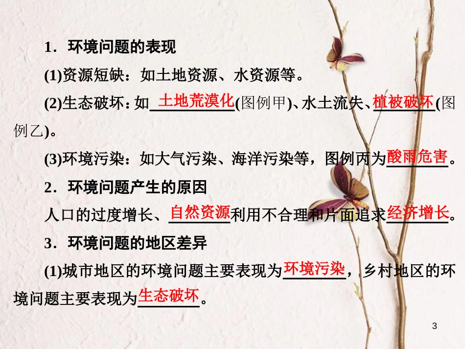 高三地理复习 第二部分 第六章 人类与地理环境的协调发展 第一讲 人地关系与可持续发展课件[共44页]_第3页